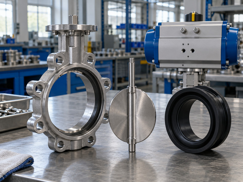 double acting butterfly valve: Butterfly valve seat, disc and body
