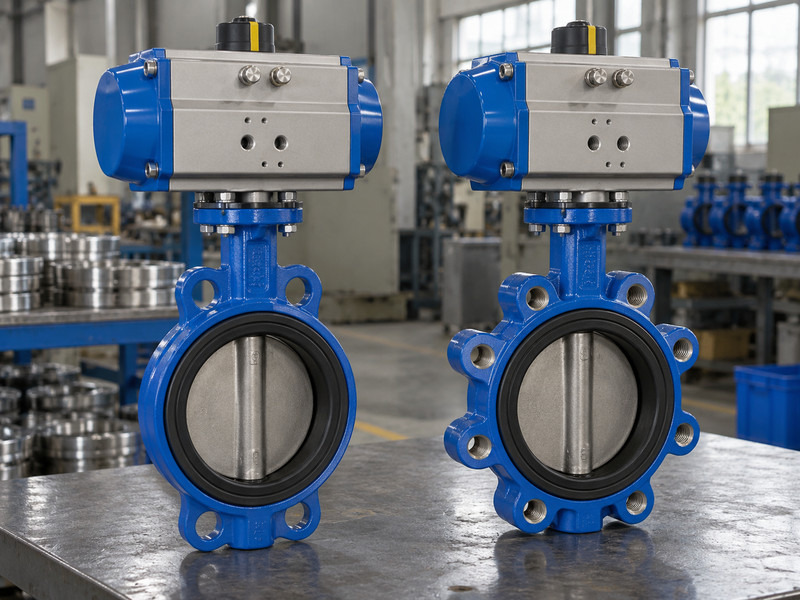 double acting butterfly valve: Wafer and lug butterfly valve bodies