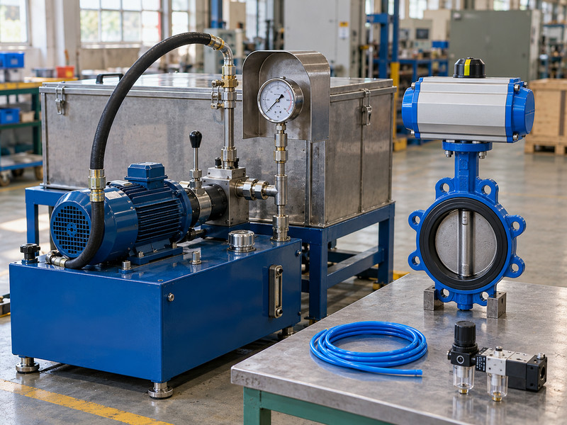 double acting butterfly valve manufacturers: Pressure-test equipment and separate valve sample