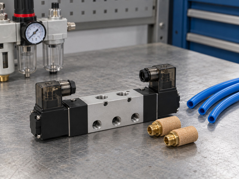 double acting pneumatic butterfly valve: Disconnected directional solenoid valve