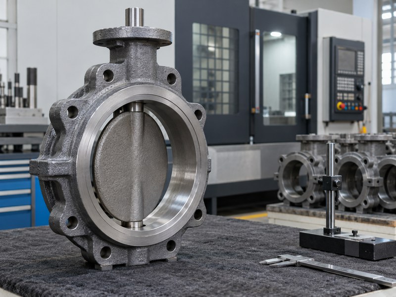 ductile iron butterfly valve manufacturers: rough body casting before further machining.