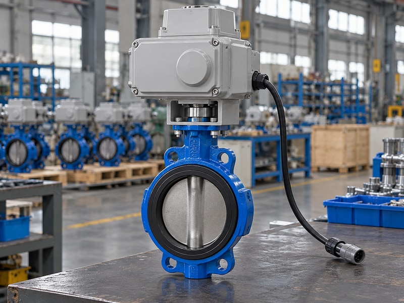 electric operated butterfly valve closed electric actuator with sealed cable entries