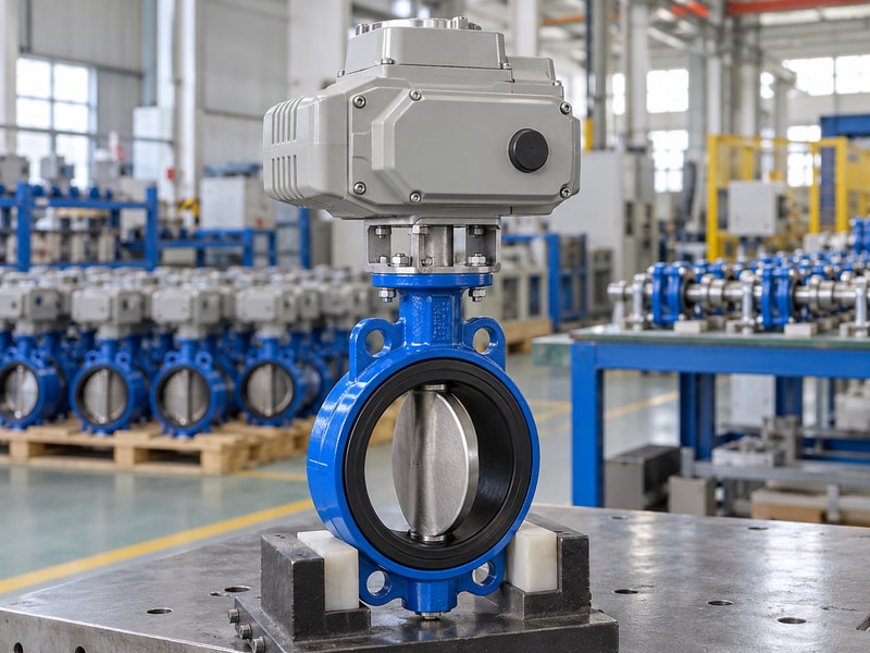 electric operated butterfly valve electric actuator inspected for intermediate positioning