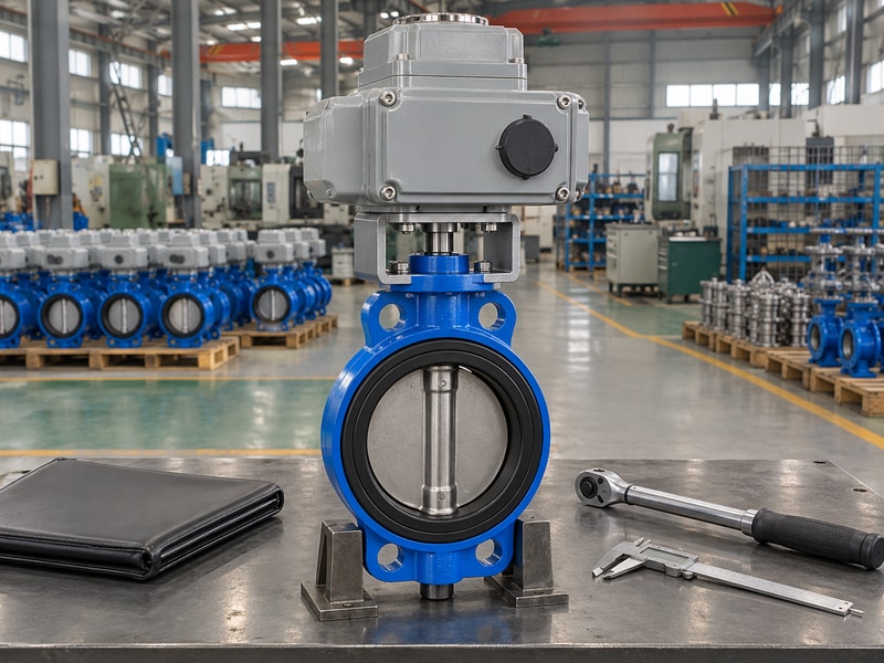 electric operated butterfly valve exporter final dry inspection before export packing