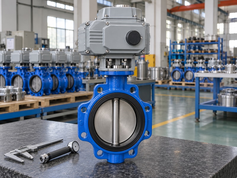 electric operated butterfly valve factories body measured using mechanical inspection tools