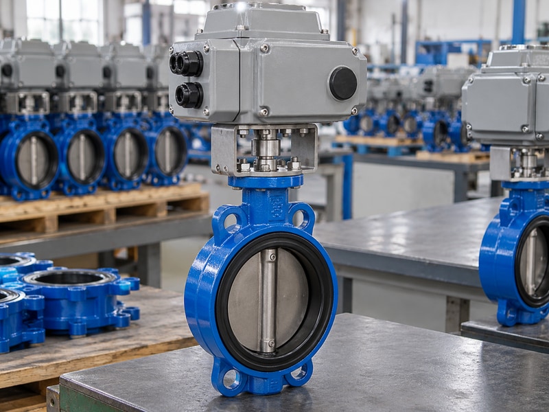 electric operated butterfly valve supplier shaft coupling and rigid actuator bracket