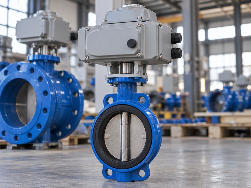 electric operated wafer butterfly valve actuator coupling and mounting interface