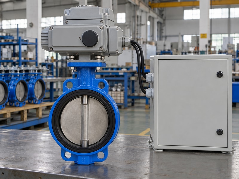 electrically operated butterfly valve with a sealed electric control enclosure