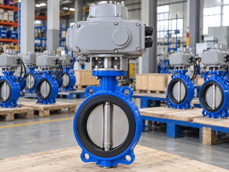 electrically operated butterfly valve sealed cable entry and electric actuator housing