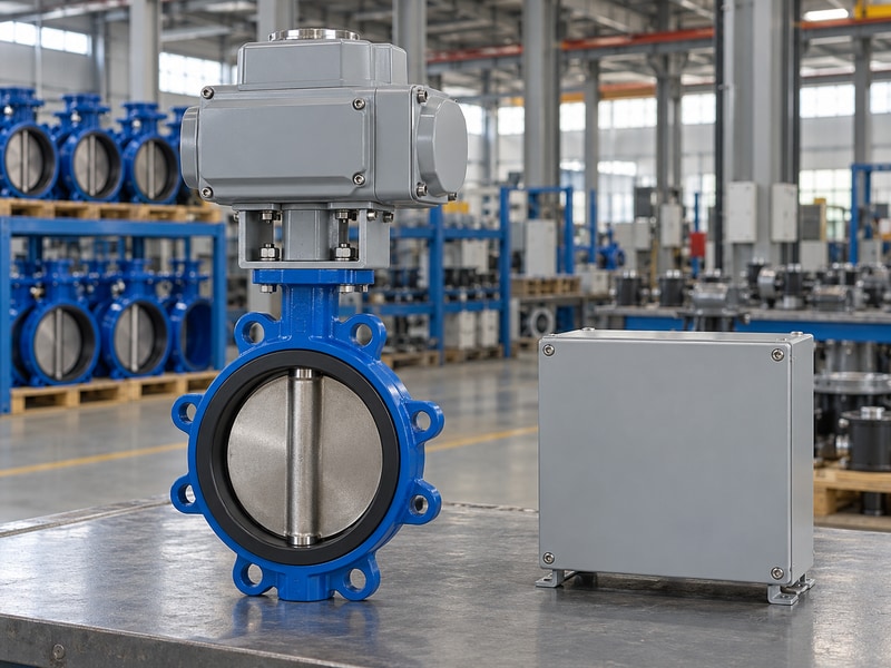 electrically operated butterfly valve electric actuator and separate backup power module