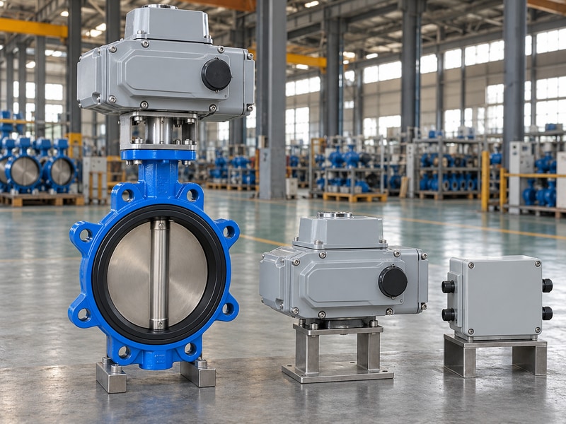 electrically operated butterfly valve india closed actuator options beside a complete valve