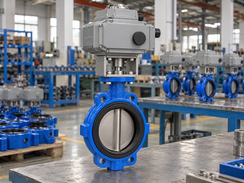 electrically operated butterfly valve manufacturers actuator mounting and shaft coupling detail