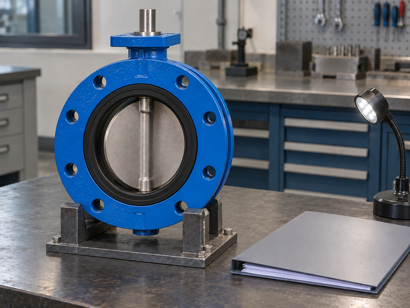 Metal-bodied EN resilient seated butterfly valve prepared for design-document review