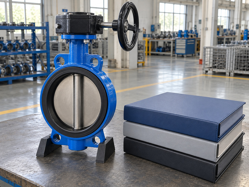 Document scope review beside EN resilient seated butterfly valves awaiting project inspection
