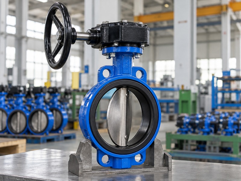 handwheel butterfly valve: stainless disc and continuous elastomer seat
