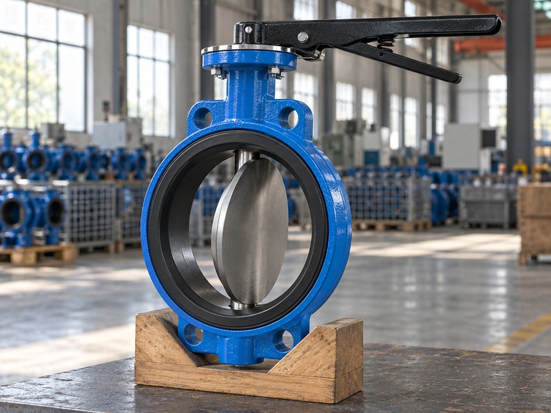 heavy-duty concentric butterfly valve: centered disc and resilient seat in a supported wafer butterfly valve