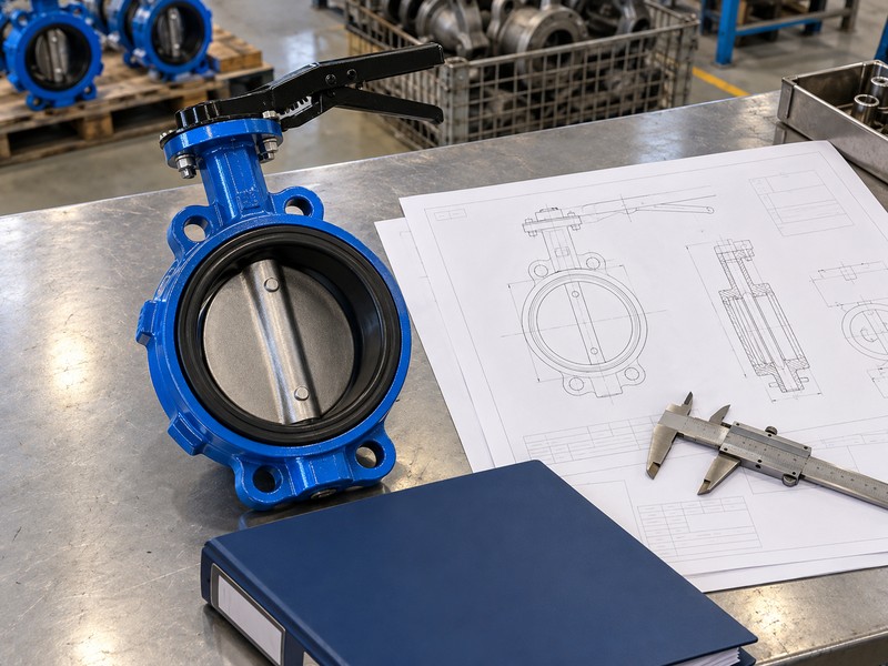 heavy-duty concentric butterfly valve: valve sample, outline drawing and technical review folder