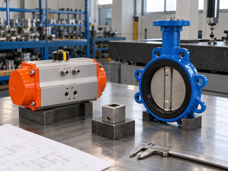 heavy duty pneumatic actuator for butterfly valves: separate actuator, valve and coupling for interface review