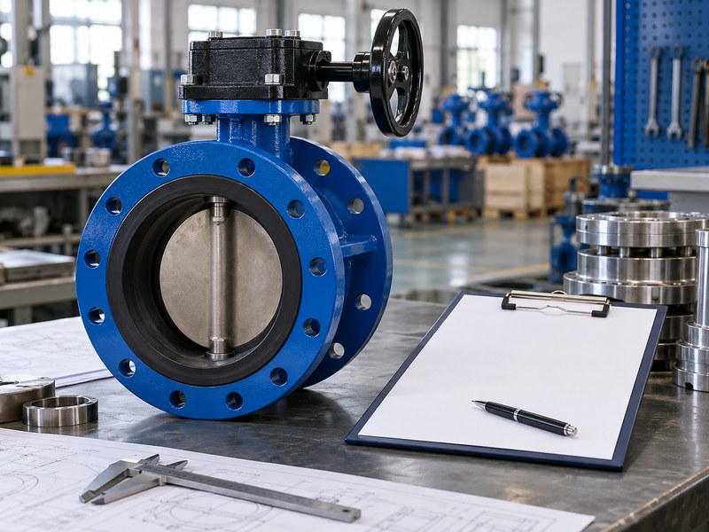 high performance butterfly valves manufacturers: valve and plain technical file for operating-limit review.