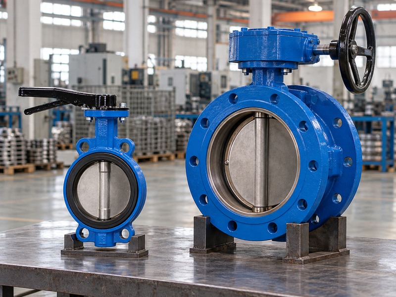 High performance vs resilient seated butterfly valve assemblies prepared for a construction review