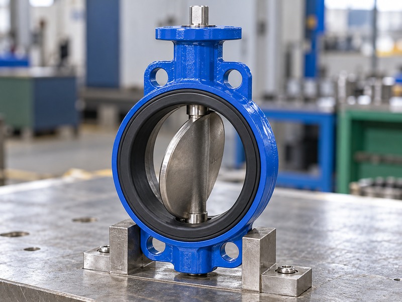 Partly open disc for a high performance vs resilient seated butterfly valve flow assessment