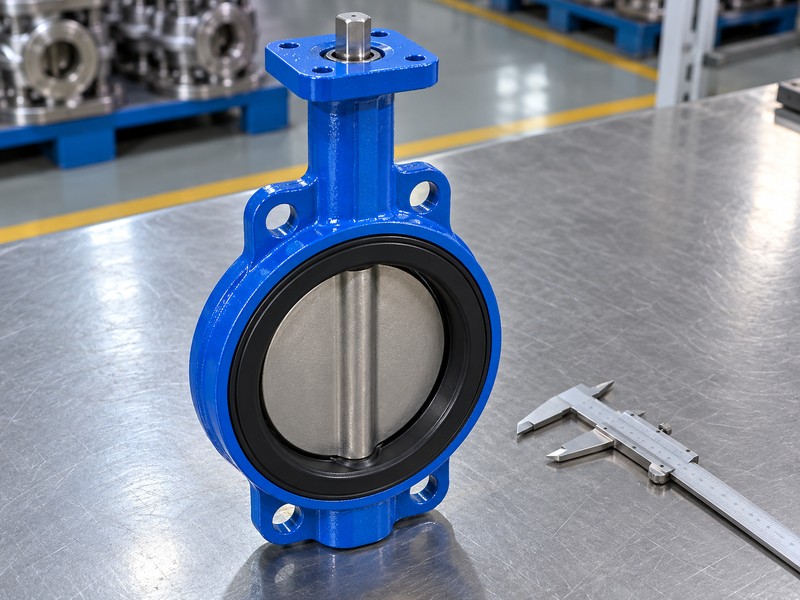 high-platform pneumatic butterfly valve: elevated mounting pad and shaft connection on a butterfly valve