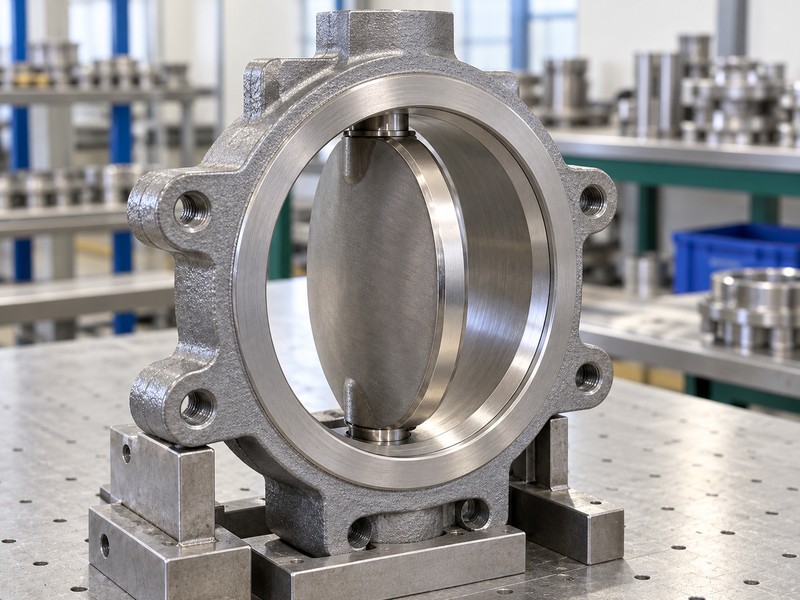 how does a butterfly valve work video illustration showing a partly open metal disc and mating metal sealing bands