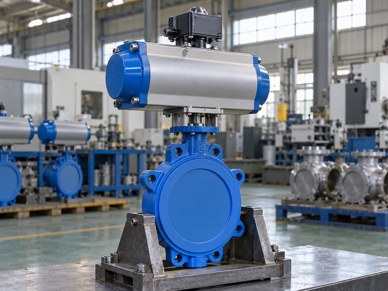 Pneumatic valve package with a closed feedback enclosure