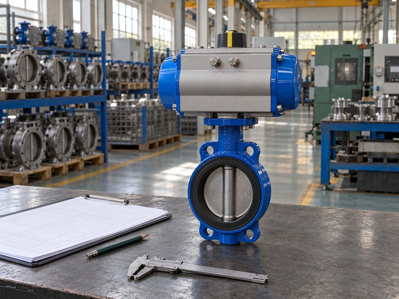 Blank assembly acceptance record and a pneumatic valve package