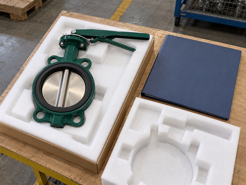 Final drawing and packing review of JIS 10K butterfly valve dimensions