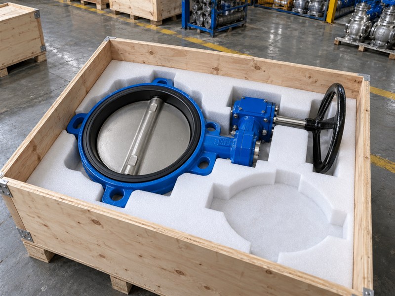JIS butterfly valve sample prepared for final document and identity checks