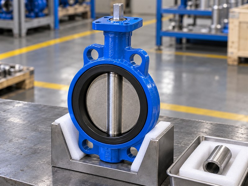 Square stem and mounting interface on a valve measurement sample