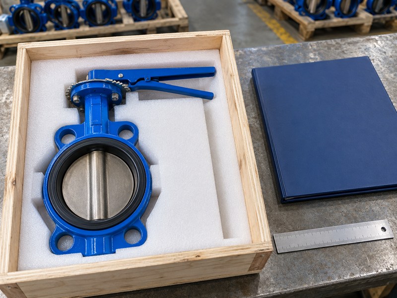 Final drawing and packing review for JIS butterfly valve dimensions