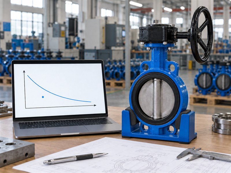 Conceptual rating envelope illustrating a JIS butterfly valve standard pressure review