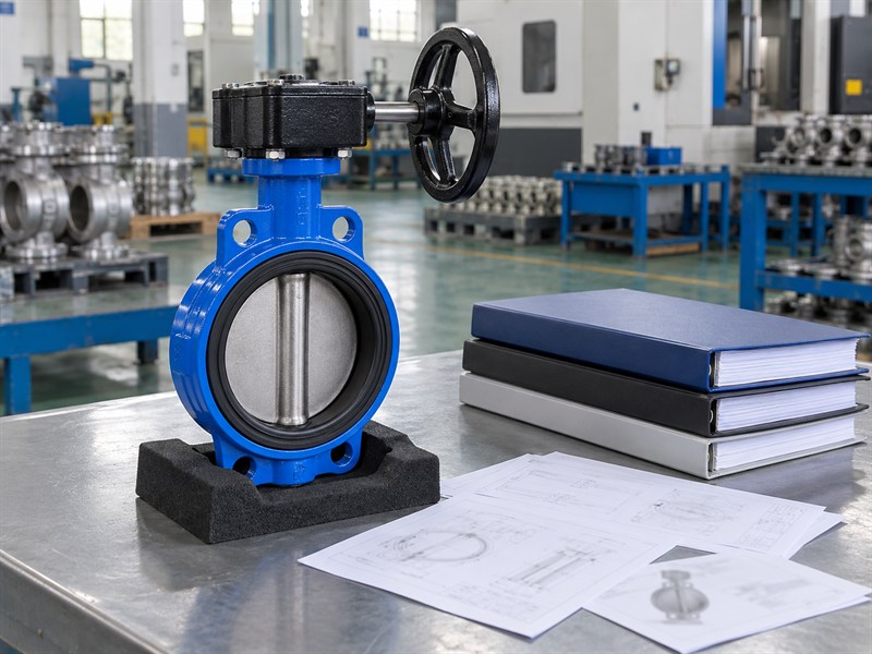 Valve identity and document package for a JIS butterfly valve standard purchase