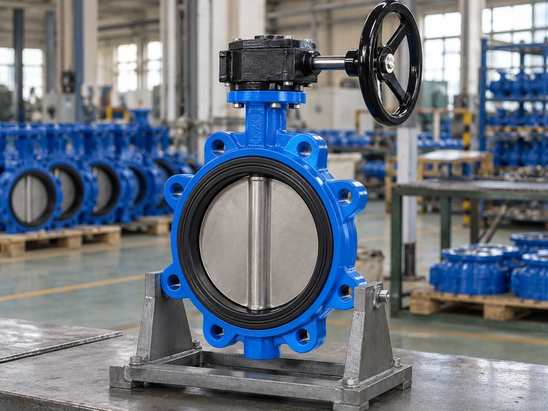 manual butterfly valve symbol: static local handwheel assembly without an automatic actuator