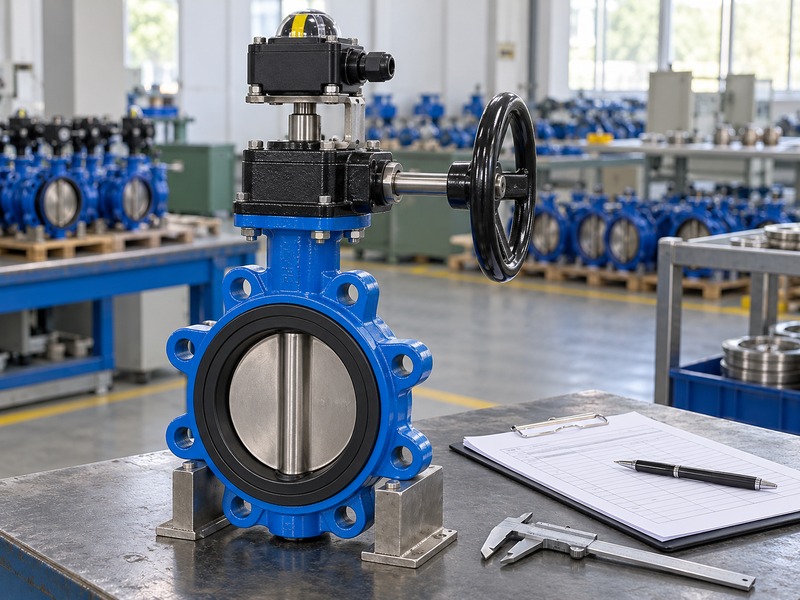 manual butterfly valve with limit switch: complete monitoring assembly and inspection paperwork