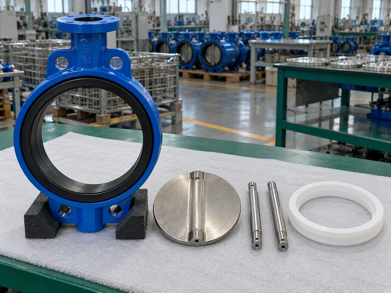 pneumatic high performance butterfly valve - separate body, disc and seat inspection