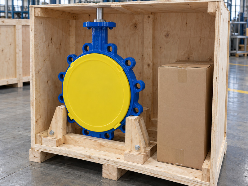 pneumatic high performance butterfly valve factory - batch packaging and preservation