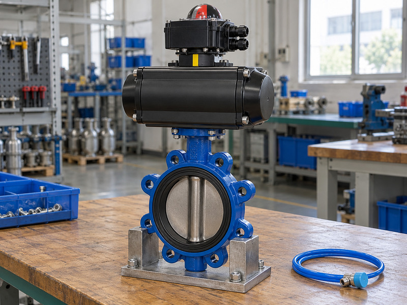 pneumatic high performance butterfly valve manufacturer - sample operational test setup