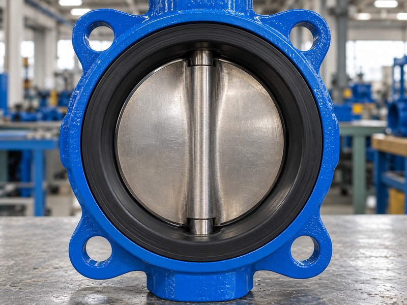 Centered shaft and elastomer seat on a resilient seated butterfly valve