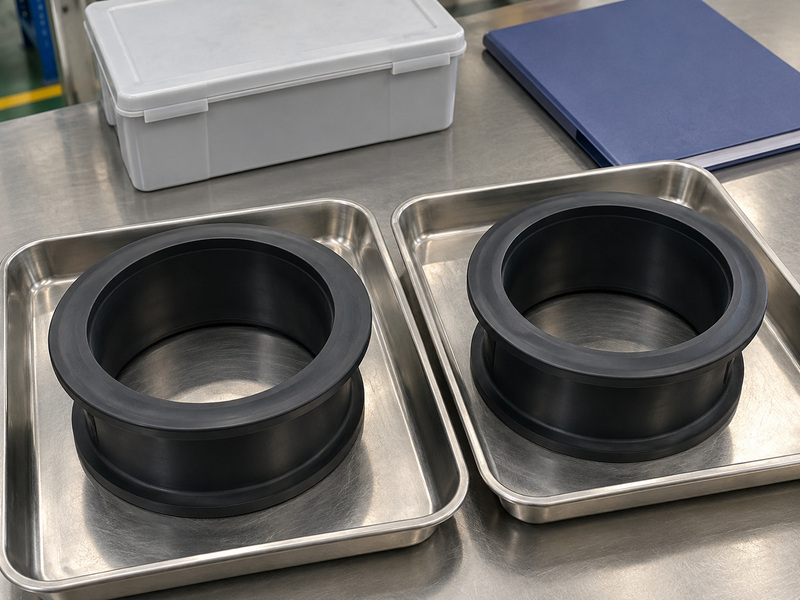 Seat batch inspection at resilient seated butterfly valve manufacturers before assembly