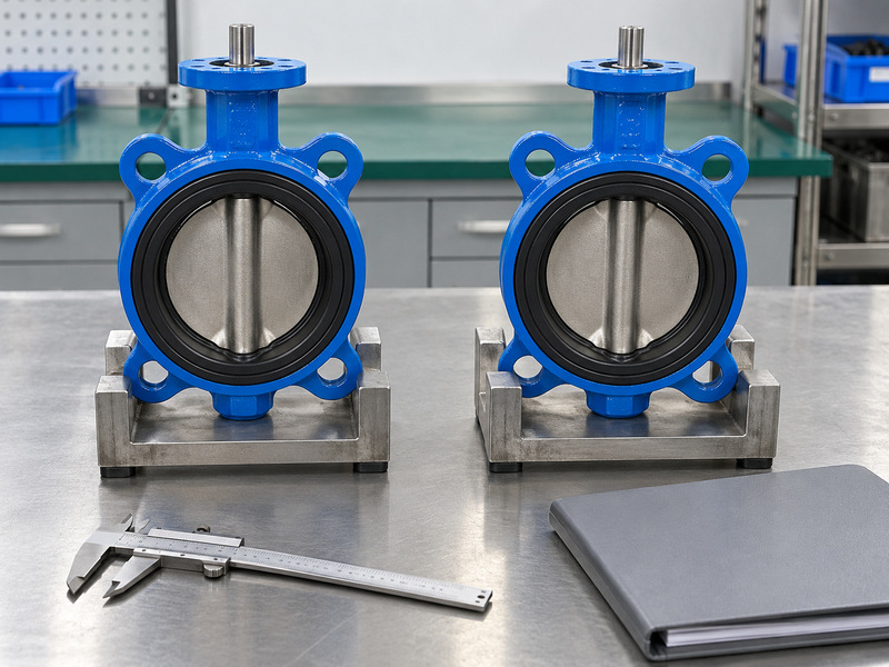 Sample and production valve comparison at resilient seated butterfly valve manufacturers