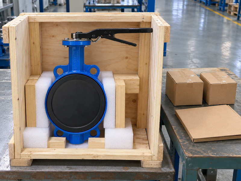 Dispatch inspection and protective packing at resilient seated butterfly valve manufacturers