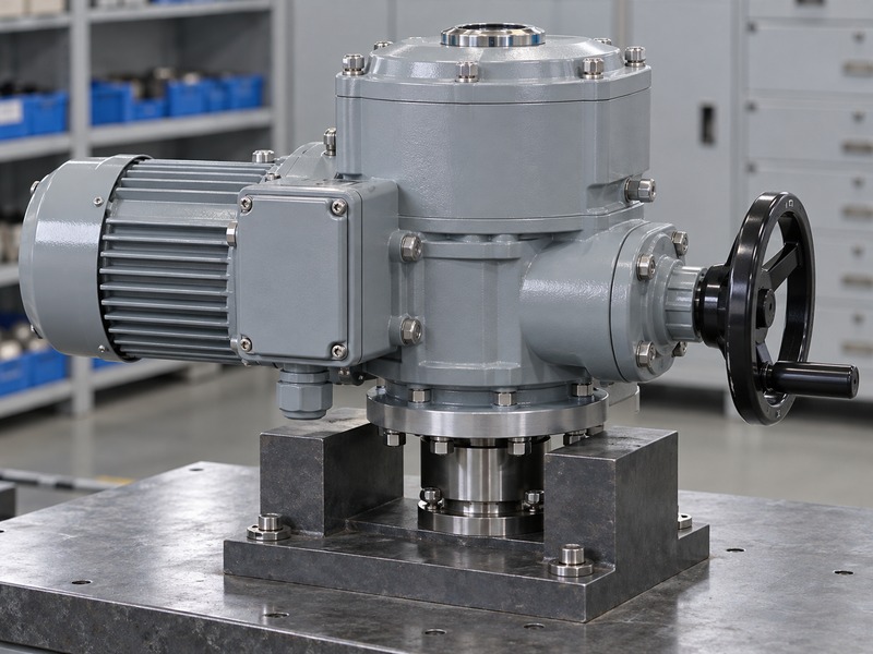 Electric valve actuator with enclosed wiring and supported coupling