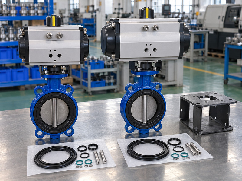 single acting and double acting butterfly valve: Actuator and separate maintenance kits