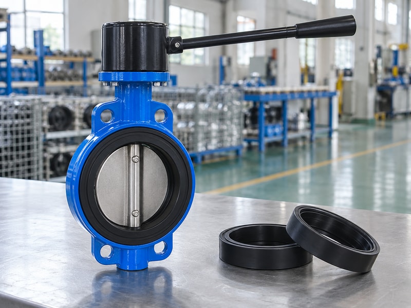 spring return manual butterfly valve: manual valve beside separate seal samples