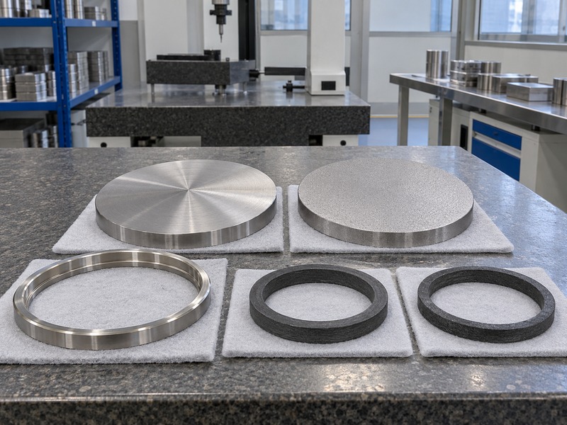 Metal seal and shaft-related components in separate inspection trays