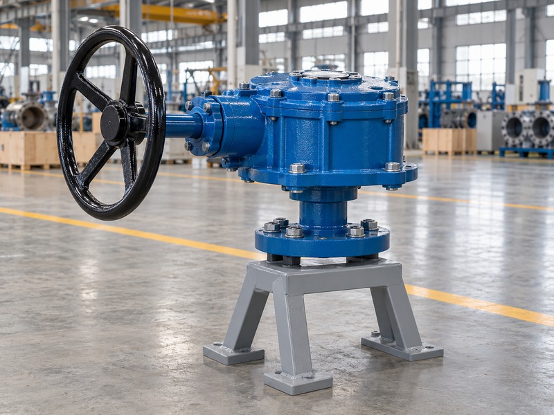 Manual valve gearbox with a handwheel and output coupling