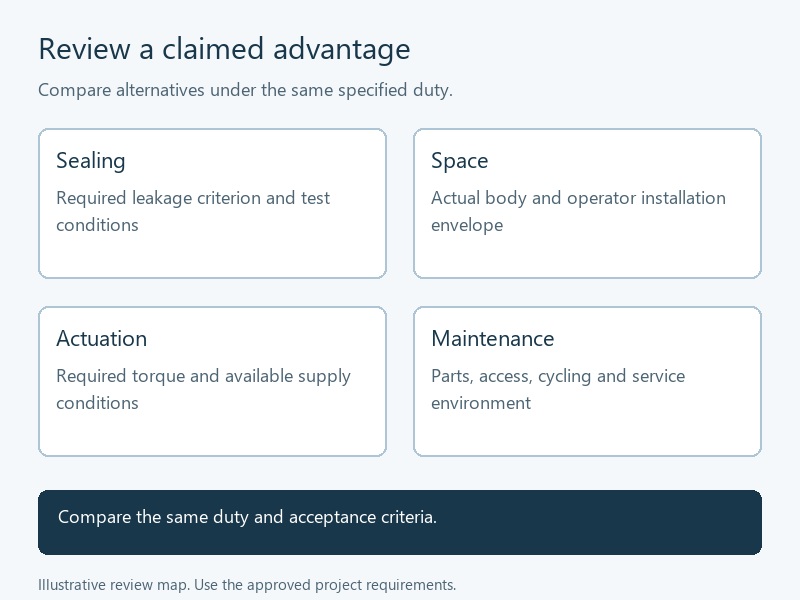 Application comparison map for triple offset butterfly valve advantages